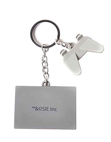 Difuzed PlayStation - Consola y controlador 3D llavero de goma