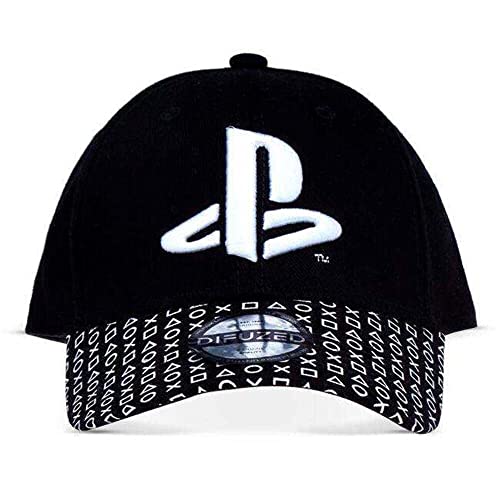 Difuzed Playstation-Logo Baseball Cap Gorra de bisbol, Negro, Taille Unique para Hombre
