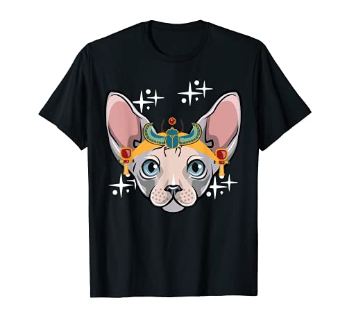 Diosa egipcia Sphynx Amante de gatos sin pelo JT Camiseta