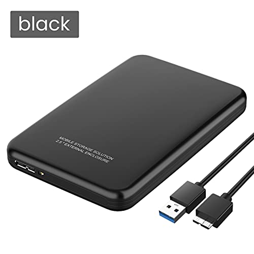 Disco duro externo HDD de 1 Tb/320 Gb/60 GB, USB 3.0 portátil de almacenamiento de copia de seguridad móvil, adecuado para PC, portátil, escritorio, MacBook, Xbox One, Ps4, Smart Tv (500 GB, negro)