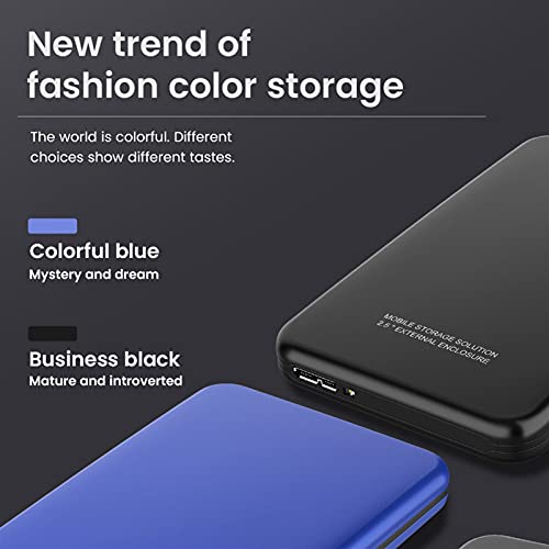 Disco duro externo HDD de 1 Tb/320 Gb/60 GB, USB 3.0 portátil de almacenamiento de copia de seguridad móvil, adecuado para PC, portátil, escritorio, MacBook, Xbox One, Ps4, Smart Tv (500 GB, negro)