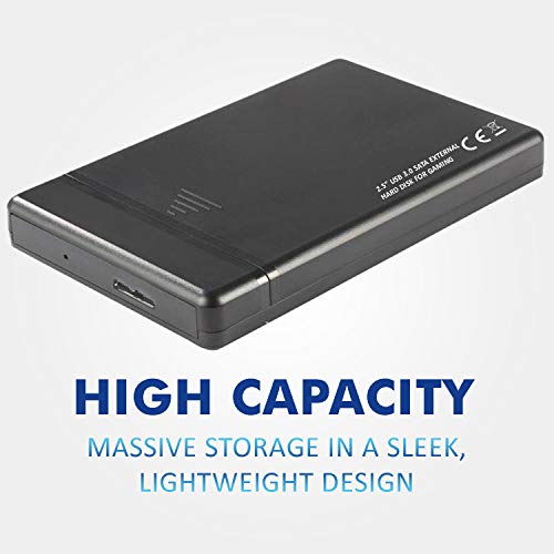 Disco Duro Externo Para juegos de 2,5", Disco Duro Externo USB 3.0, Almacenamiento y Copia de Seguridad Para XBOX, PS4, PS3, Juegos de PC, Juegos Android, Smartphones, MAC y Muchos Más 320GB