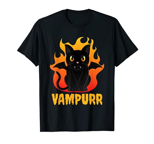 Disfraz de gato vampurr vampurr de Halloween divertido gatito Camiseta