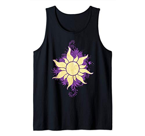 Disney Tangled Gold Sun Doodle Pendant Camiseta sin Mangas