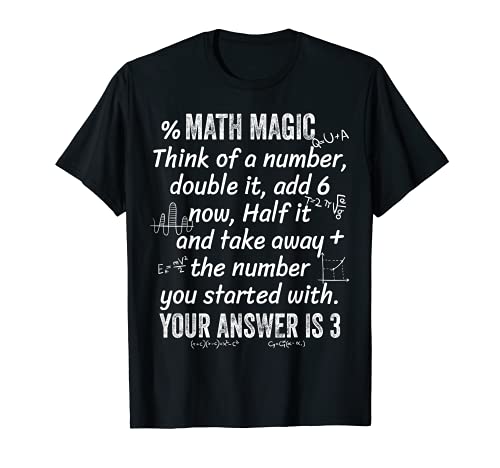 Divertida camiseta de matemáticas para matemáticas matemáticas matemáticas resolver problemas mágicos Camiseta