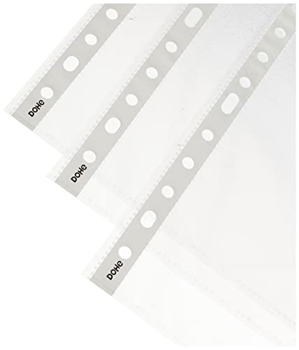 Dohe Basic - Pack de 100 fundas rugosas, multitaladro, folio, Plus