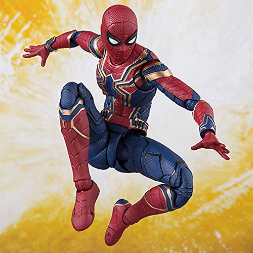 DS- Juguete Avengers Infinity War Iron Spider 15cm BJD Spiderman Super Hero Figura Modelo Juguetes para niños &&