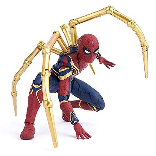 DS- Juguete Avengers Infinity War Iron Spider 15cm BJD Spiderman Super Hero Figura Modelo Juguetes para niños &&