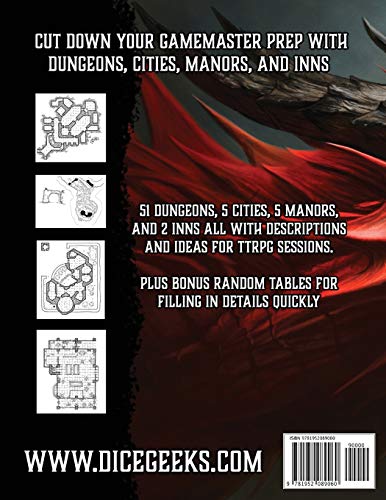 Dungeons: 51 Dungeons for Fantasy Tabletop Role-Playing Games (Tabletop Role-Playing Game Resources)