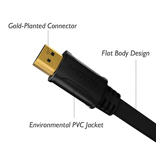 Duradero Cable HDMI Plana bañados en Oro Cable de Alta Velocidad 2.0 4K * 2K 3D HDMI Ultra HD Cable 60Hz 30Hz Consejo Cobre Libre de oxígeno Delgado 2M 3M 5M para BLU-Ray/TV Box/HDTV