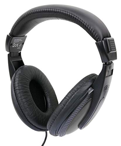 DURAGADGET Auriculares De Diadema Compatible con Portátil HP Omen 15-dc0004ns, HP Pavilion 15-bc400ns - Negro Y Gris