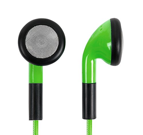 DURAGADGET Auriculares In-Ear con Luz LED Verde para Portátil HP Omen 15-dc0004ns, HP Pavilion 15-bc400ns- ¡Las Luces Se Mueven Al Ritmo De La Música!
