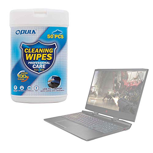 DURAGADGET Toallitas Especiales para Limpiar La Pantalla De HP Omen 15-dc0004ns, HP Pavilion 15-bc400ns