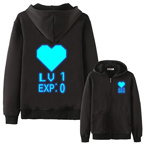 East-hai-buy Sudadera con Capucha Luminosa Undertale, Sudadera con Capucha Informal de Anime Informal para Hombres y Mujeres, Chaqueta con Cremallera Undertale Toriel-Sans