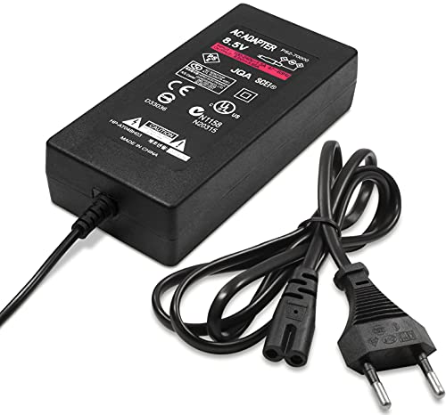 Eaxus® Cable de alimentación adecuado para PlayStation 2 / PS2 Slim - Fuente de alimentación compatible con PS2