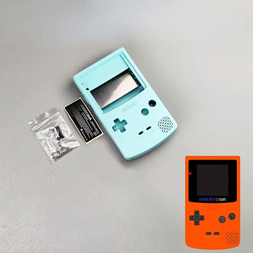 Einuz Nueva carcasa personalizada para GameBoy Color GBC IPS V3 LCD Laminated Screen Kits con almohadillas conductoras de goma (blanco)