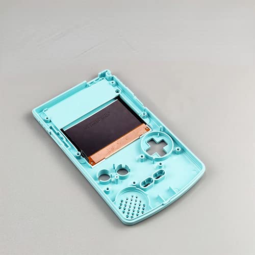 Einuz Nueva carcasa personalizada para GameBoy Color GBC IPS V3 LCD Laminated Screen Kits con almohadillas conductoras de goma (blanco)