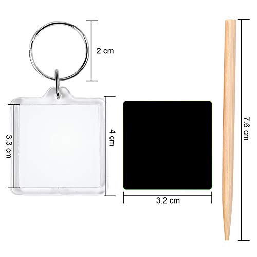 Elcoho Paquete de 12 llaveros para rascar, diseño de arco iris, para bolsas de fiesta y suministros de manualidades