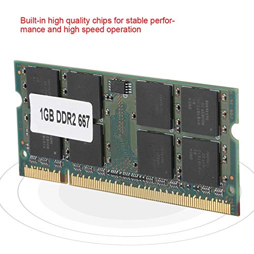 Elprico 1GB Módulo de Memoria DDR2 de Gran Capacidad, transmisión rápida de Datos 1GB 667MHZ DDR2 RAM, Notebook Memoria Totalmente Compatible para Intel/AMD
