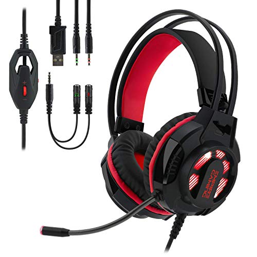 EMPIRE GAMING - Auriculares Gaming con Micrófono Flexible H400 – Juegos PC, PS4, XBOX, Nintendo Switch – Control por cable
