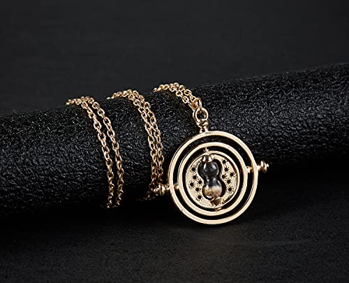 EUFANCE Reloj de Arena Collar 360 DegreeTime Theme Giratorio Niños Regalo Tiempo Colgante Turner Collar Colgante