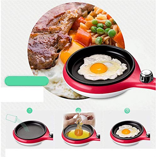 Eummit - Huevo para cocinar al vapor de doble capa multifunción, para huevos, apagado automático, sartén para freír, máquina de desayuno, 3 en 1, caldera de huevos eléctrica