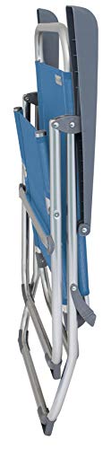 Euro Trail tumbona Venecia silla plegable de camping jardín silla plegable azul
