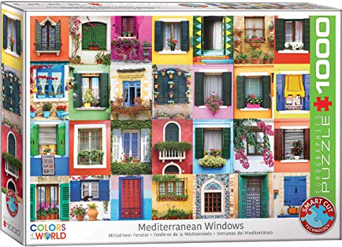 EuroGraphics- Mediterranean Windows 1000-Piece Puzzle 1000 Piezas. (6000-5350)