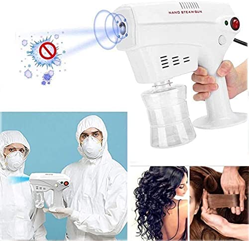 EW&HU Esterilización de jardín Nano Steam Handheld Electric Recargable Atomizador Nano Atomizador Pulverizador Portátil Portátil Niebla electrostática Recargable, Pistola de rezo