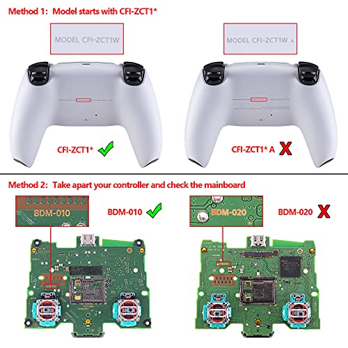 eXtremeRate Botones para PS5 Mando Teclas de Repuesto para Playstation 5 Botón de D-Pad R1 L1 R2 L2 Gatillos Share Options Acción Botones Completos para PS5 Control BDM-010 Modelo(Matcha Verde)