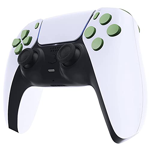 eXtremeRate Botones para PS5 Mando Teclas de Repuesto para Playstation 5 Botón de D-Pad R1 L1 R2 L2 Gatillos Share Options Acción Botones Completos para PS5 Control BDM-010 Modelo(Matcha Verde)