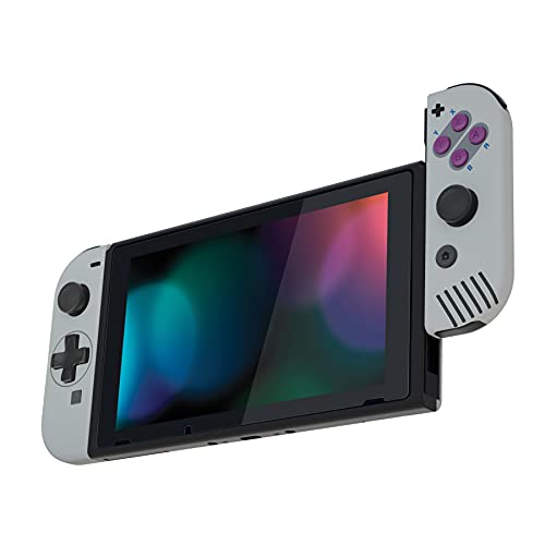 eXtremeRate Carcasa D-Pad Versión con ABXY Drecctión Botones para Nintendo Switch Joy-con OLED Funda de Agarre Reemplazo para Nintendo Switch No Incluye Carcasa de Consola(Clásico 1989 GB DMG-01)