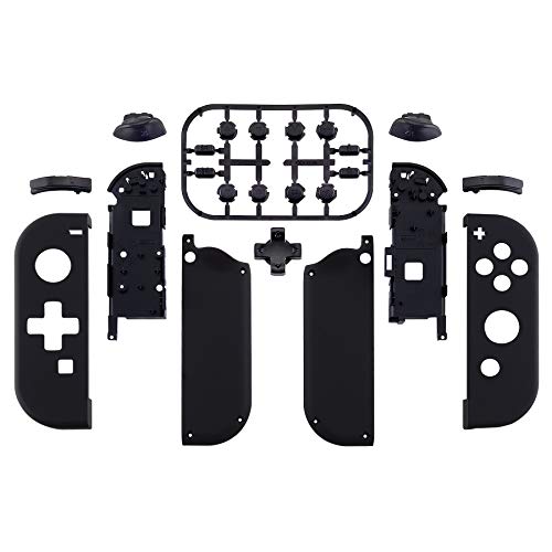eXtremeRate Carcasa D-Pad Versión con Botones Completos para Nintendo Switch Joy-con OLED Funda de Agarre Reemplazo Shell para Nintendo Switch Joycons OLED No Incluye Carcasa de Consola(Negro)