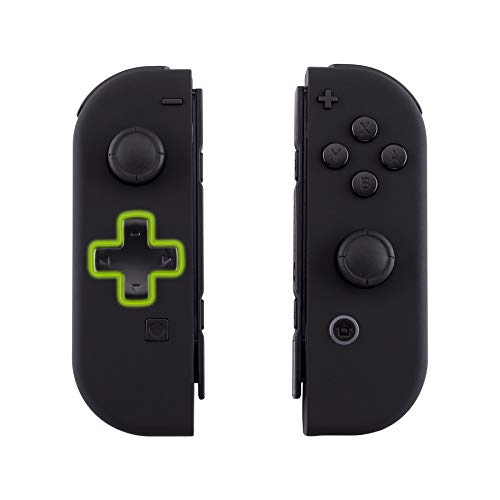 eXtremeRate Carcasa D-Pad Versión con Botones Completos para Nintendo Switch Joy-con OLED Funda de Agarre Reemplazo Shell para Nintendo Switch Joycons OLED No Incluye Carcasa de Consola(Negro)