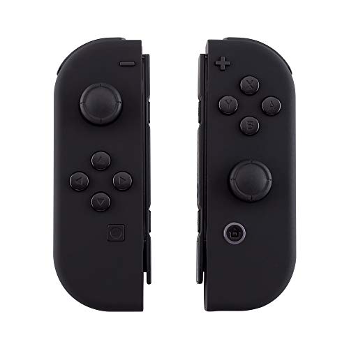eXtremeRate Carcasa Joy-con para Nintendo Switch OLED Funda de Agarre Reemplazo Shell de Bricolaje con Botón Completo para Nintendo Switch Joycons OLED No Incluye Carcasa de Consola(Negro)