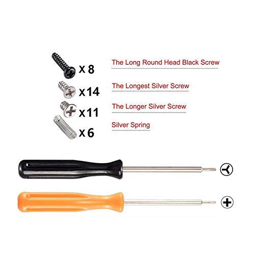 eXtremeRate Carcasa Joy-con para Nintendo Switch OLED Funda de Agarre Reemplazo Shell de Bricolaje con Botón Completo para Nintendo Switch Joycons OLED No Incluye Carcasa de Consola(Negro)