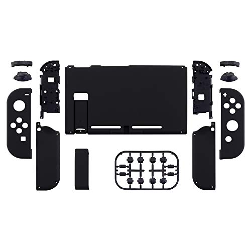 eXtremeRate Carcasa para Nintendo Switch,Funda Completa para Nintendo Switch Consola Joy-con Control Shell de Bricolaje reemplazable con Botón Completo (Negro)