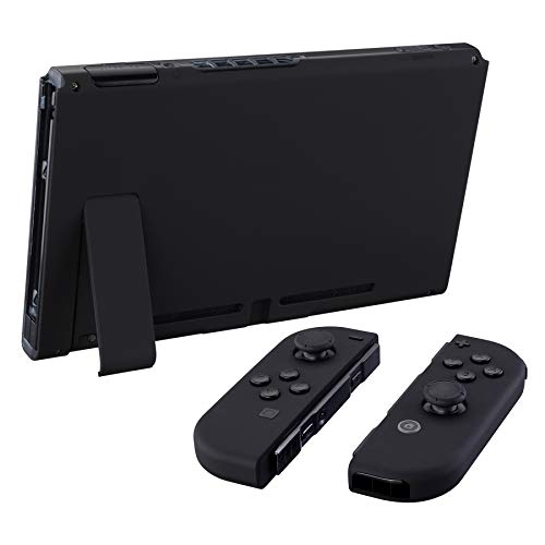 eXtremeRate Carcasa para Nintendo Switch,Funda Completa para Nintendo Switch Consola Joy-con Control Shell de Bricolaje reemplazable con Botón Completo (Negro)