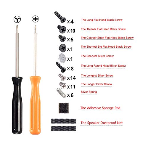 eXtremeRate Carcasa para Nintendo Switch,Funda Completa para Nintendo Switch Consola Joy-con Control Shell de Bricolaje reemplazable con Botón Completo (Negro)