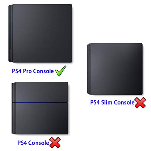 eXtremeRate Prueba de Polvo para PS4 Consola Funda Cubierta Protectora Horizontal Diseño de Doble Capa Forro Corte Preciso Fácil de Acceso los Cables Guardapolvo para Playstation 4 Pro Consola(Gris)