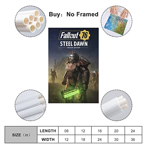 Fallout 76 Steel Dawn Deluxe Bethesda - Póster decorativo para pared, diseño de bethesda (60 x 90 cm)