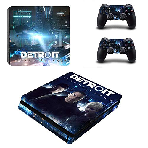 FENGLING Detroit Become Human Stickers Play Station 4 Skin Sticker Decals para Playstation 4 Ps4 Slim Consola y Controlador Skin