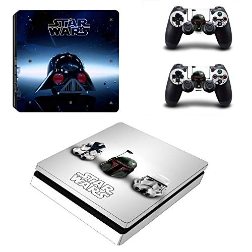 FENGLING Star Wars Darth Vader Ps4 Slim Skin Sticker para Sony Playstation 4 Consola y Controlador para Dualshock 4 Ps4 Slim Sticker Decal