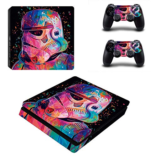 FENGLING Star Wars Darth Vader Ps4 Slim Skin Sticker para Sony Playstation 4 Consola y Controlador para Dualshock 4 Ps4 Slim Sticker Decal