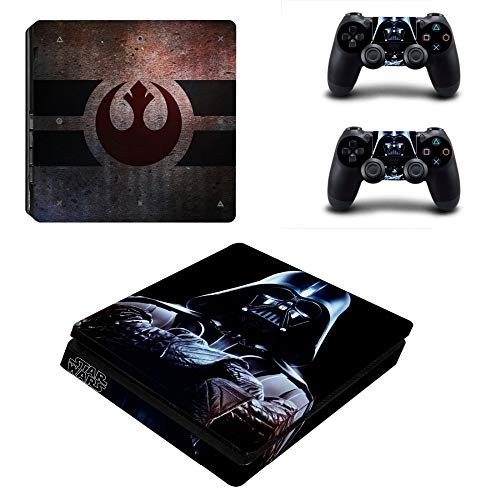 FENGLING Star Wars Darth Vader Ps4 Slim Skin Sticker para Sony Playstation 4 Consola y Controlador para Dualshock 4 Ps4 Slim Sticker Decal
