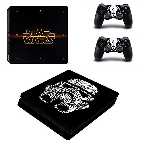 FENGLING Star Wars Darth Vader Ps4 Slim Skin Sticker para Sony Playstation 4 Consola y Controlador para Dualshock 4 Ps4 Slim Sticker Decal
