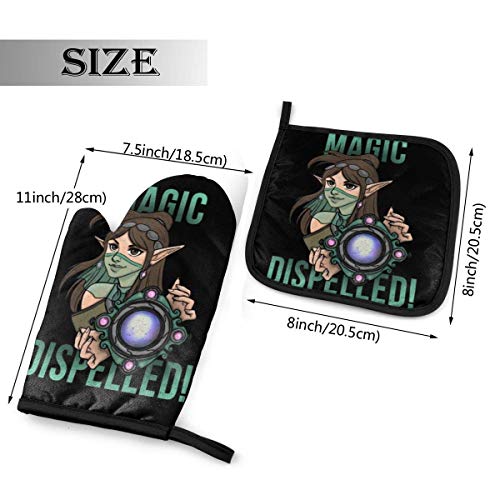 FGHJY Magic Dispelled Ying Paladins - Mitones de horno y agarraderas Guantes de cocina resistentes al calor Guantes de cocina