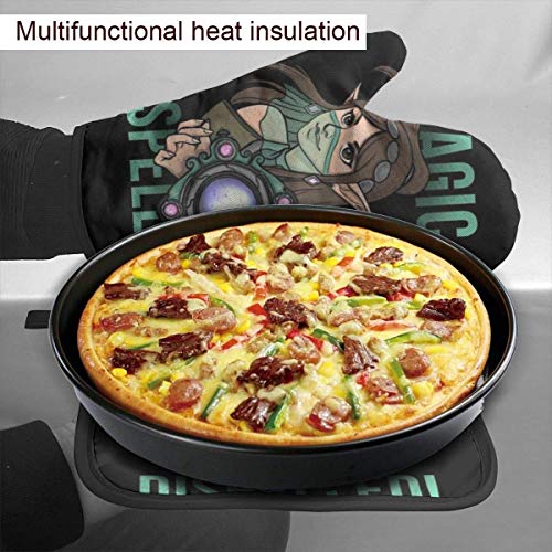 FGHJY Magic Dispelled Ying Paladins - Mitones de horno y agarraderas Guantes de cocina resistentes al calor Guantes de cocina