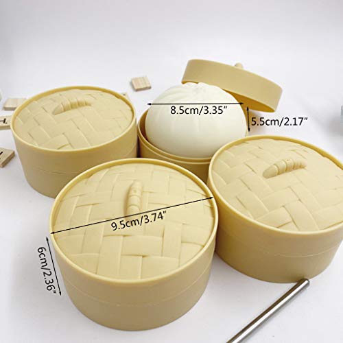 Fidget Toy, Simulation Steamer Of Steamed Stuffed Bun Decompression Toys Relieve Stress Soft Squeeze Playing Toy for Kid Adult