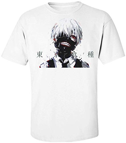 Finest Prints Scary Portrait with Black Mask Camiseta para Hombre Extra Large